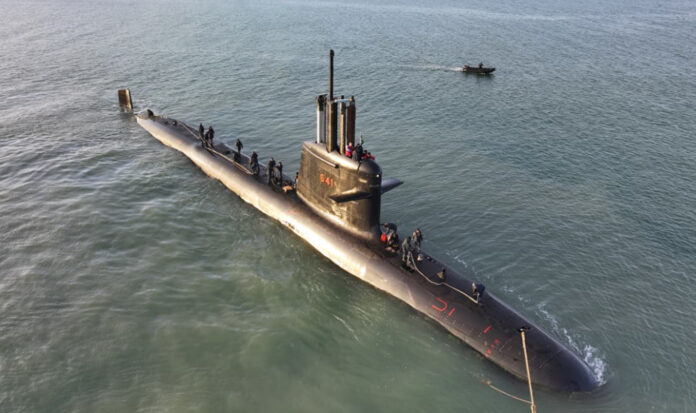 El submarino Humaitá, de la Marina de Brasil, ingresó este viernes al Puerto de Mar del Plata - Foto La Gaceta Marinera