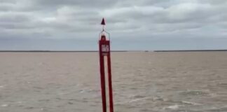 UNEN REINSTALÓ LA BALIZA DEL KM 24 DEL CANAL COSTANERO