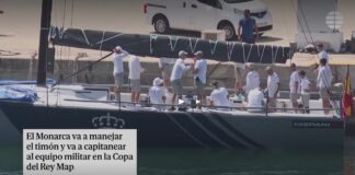 FELIPE VI ESTRENA EL NUEVO “HISPANIA”, EL TP52 CON EL QUE LA ARMADA ESPAÑOLA VA POR LA COPA DEL REY