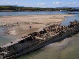 LA BAJANTE HISTÓRICA DEL DANUBIO DEJA AL DESCUBIERTO UNA FLOTA DE LA SEGUNDA GUERRA MUNDIAL