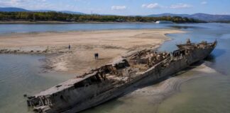 LA BAJANTE HISTÓRICA DEL DANUBIO DEJA AL DESCUBIERTO UNA FLOTA DE LA SEGUNDA GUERRA MUNDIAL