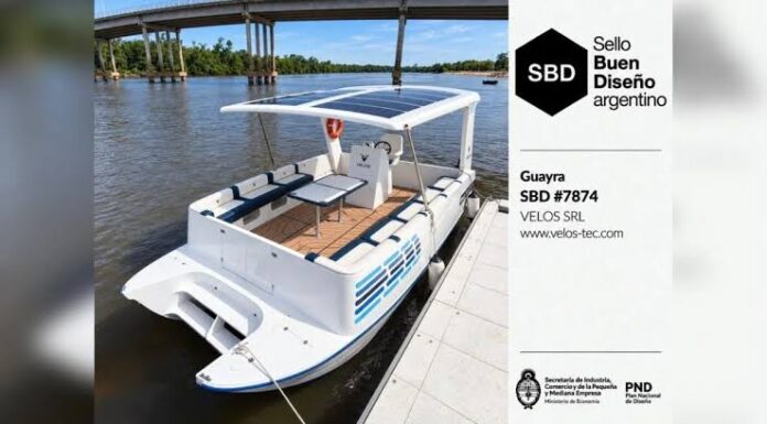 EL CATAMARÁN ELÉCTRICO “GUAYRA” RECIBIÓ EL SELLO DEL BUEN DISEÑO ARGENTINO