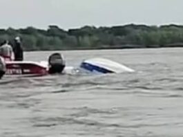 UNA LANCHA DE PESCA SE HUNDIÓ EN EL PARANÁ TRAS EL OLEAJE PROVOCADO POR UN BUQUE