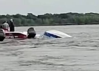 UNA LANCHA DE PESCA SE HUNDIÓ EN EL PARANÁ TRAS EL OLEAJE PROVOCADO POR UN BUQUE